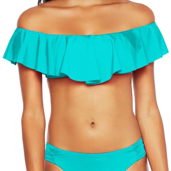 $5 $5 $5 NEW Trina Turk Bikini Ruffle Off Shoulder Swim Top Sz8 - Picture 1 of 6
